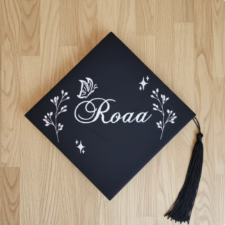 Customized graudation cap by Yara's Embroidery Lebanon - تطريز قبعة تخرج في لبنان