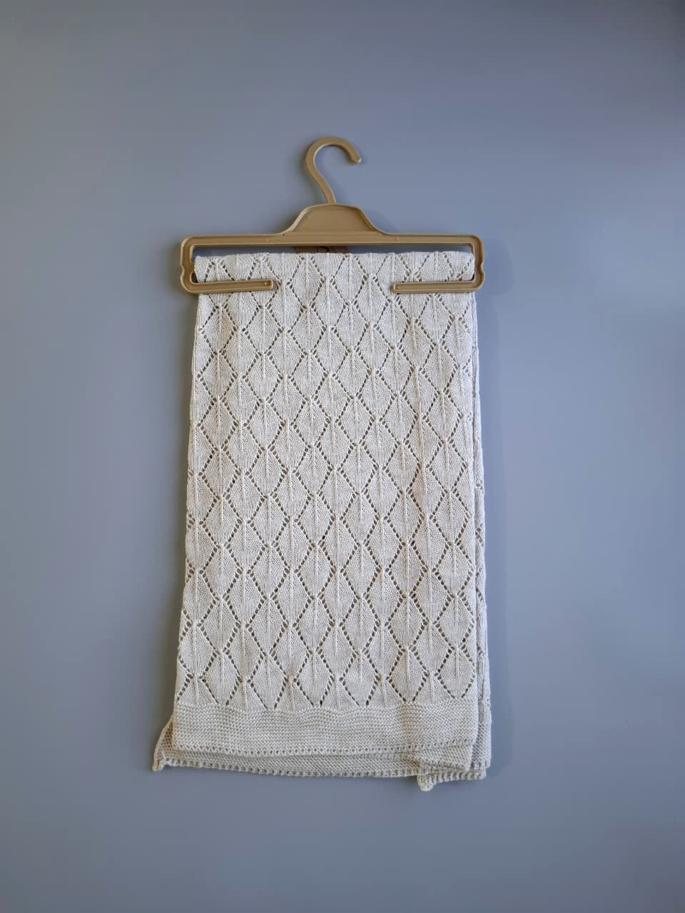 light wool blanket beige Customized baby set by Yara's Embroidery Lebanon - ملابس بيبي مخصصة في لبنان